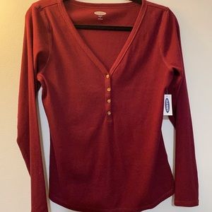 COPY - NWT Old Navy ribbed v-neck Henley